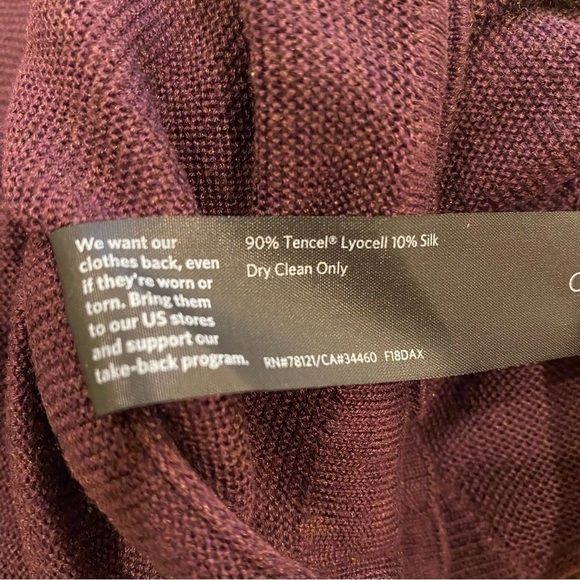 Eileen Fisher Turtleneck Maroon Tencel Silk Blend Sweater Tunic Women’s Size 2X - Picture 9 of 9
